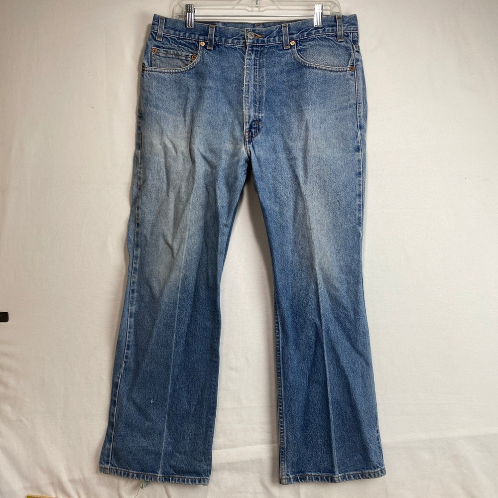 VTG Levis 517 Bootcut Jeans Mens 34x28 Medium Wash Blue Denim Vintage 517-0217